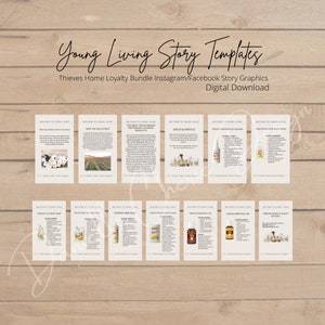 Young Living | Young Living Instagram Stories | Thieves Home Loyalty Bundle For Social Media | Edit With Canva | Canva Template | Thieves