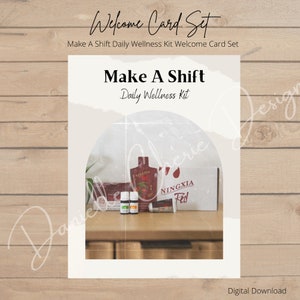 Young Living Make A Shift Welcome Cards Daily Wellness NingXia Kit Bundle Make A Shift Daily Wellness Canva Template Edit In Canva image 2