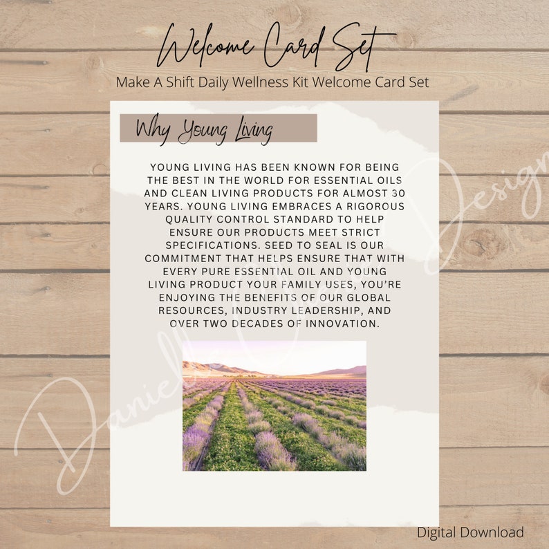Young Living Make A Shift Welcome Cards Daily Wellness NingXia Kit Bundle Make A Shift Daily Wellness Canva Template Edit In Canva image 4