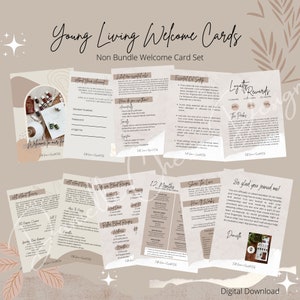 Young Living | Non Bundle Welcome Card Set | New Customer Welcome Cards | Young Living New Member Cards | Canva Template | Canva Edit