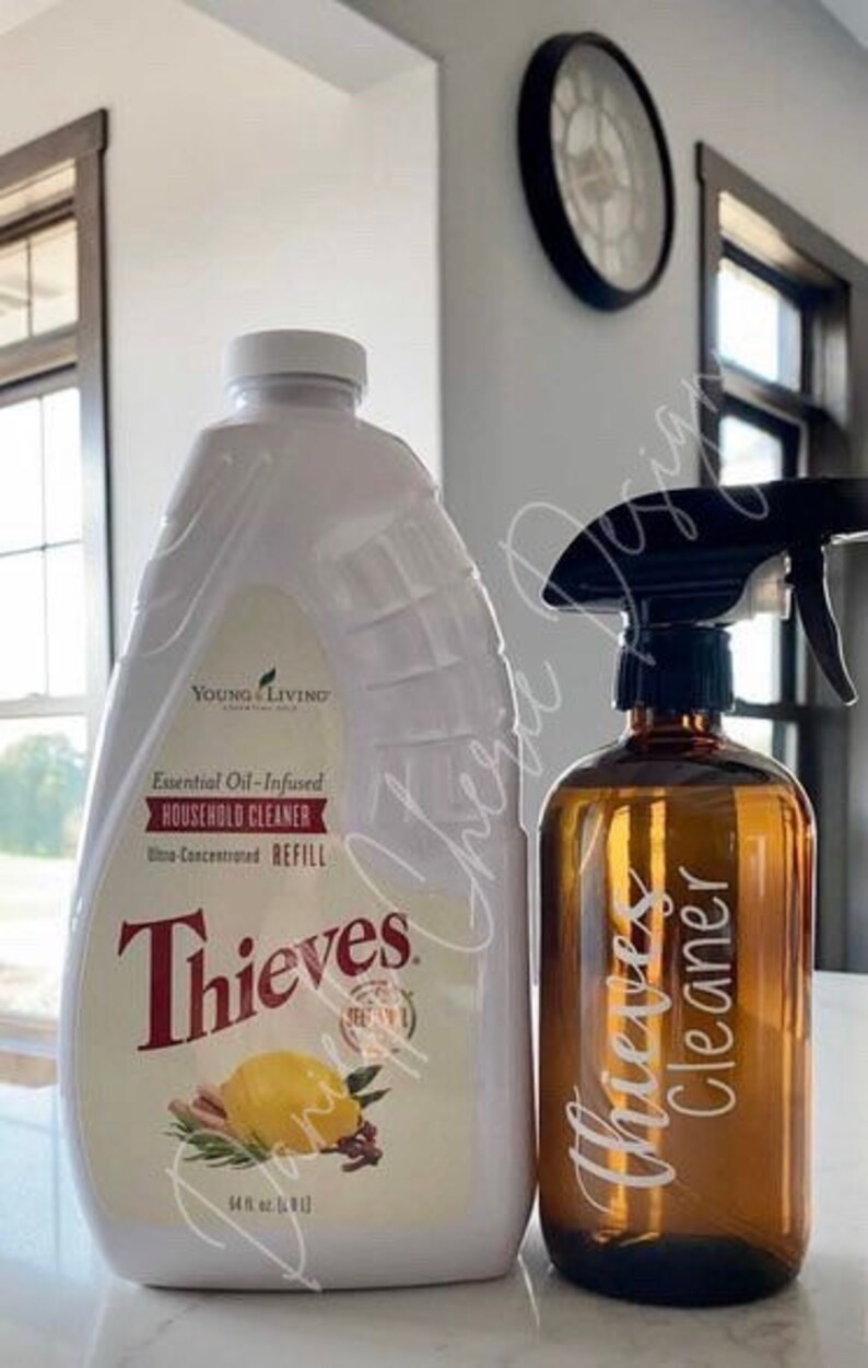 Thieves Cleaner Label SVG for Glass Spray Bottle Young Etsy