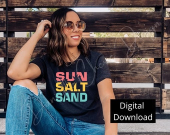 Sonne Sand Salz SVG | Strand SVG | Sommer SVG | Sommer-Strand-Shirt | Sommer Strand Shirt Svg | Sonnen-Sand-Salz-Shirt | Cricut | Silhouette | SVG