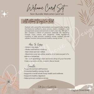 Young Living Non Bundle Welcome Card Set New Customer Welcome Cards Young Living New Member Cards Canva Template Canva Edit image 8