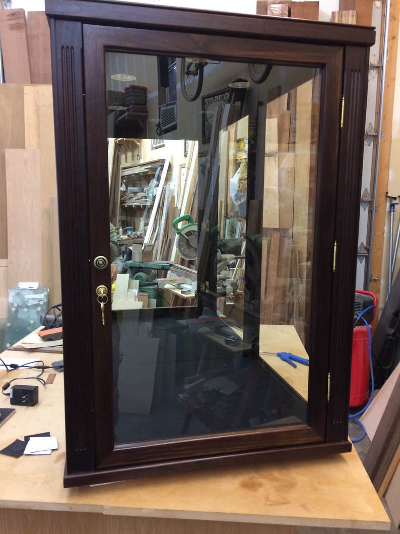 Wood / Glass Display Case Set for Figurines Statues Vases Etsy