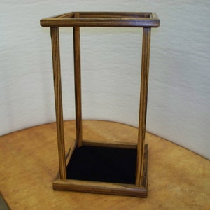Wood and Glass Display Case for Dolls, Models, Crystal Figurines - Zebra Wood (other exotic woods available)