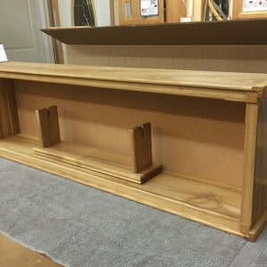 Wood and Glass Display Case - Model Ships, Swords, Rifles -  White Oak - Case Only - Stand Sold Separately  Case is Available in Other Woods