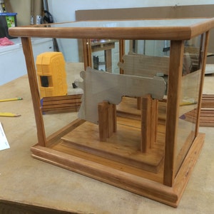 Pistol/Gun Display Case Wood and Glass - Cherry - Case Only - Stand Sold Separately - Case is Available in Other Woods