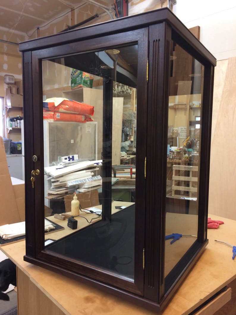 Wood / Glass Display Case Set for Figurines Statues Vases Etsy