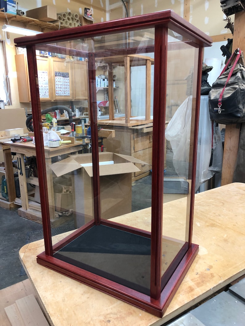 Wood and Glass Display Case for Statues, Dolls, Hierlooms, Vases