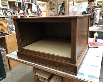 Wood and Glass Dioramma  Display Case for Artist Historical Creations - Walnut (Other Woods Available)
