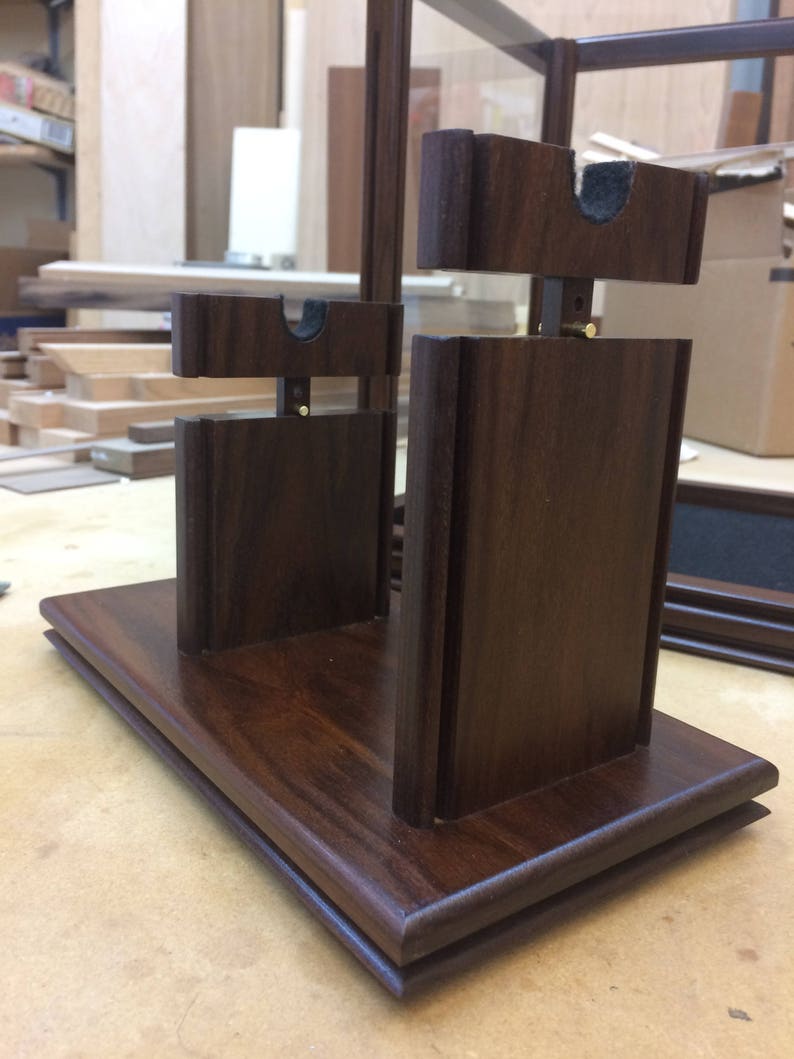 Pistol/gun Display Case Wood and Glass Bolivian Rosewood Etsy