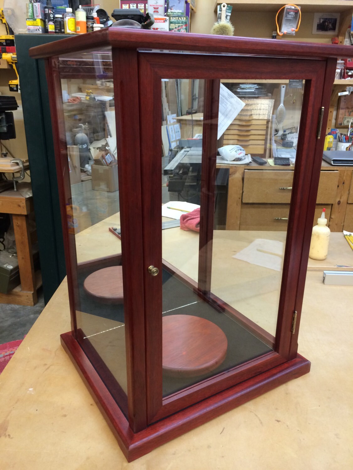 Buy Wood Glass Display Case for Collectables Blood Wood other