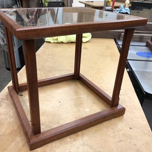 Wood & Glass Sapele Mahogany Display Case - Ready Made - Free Shipping