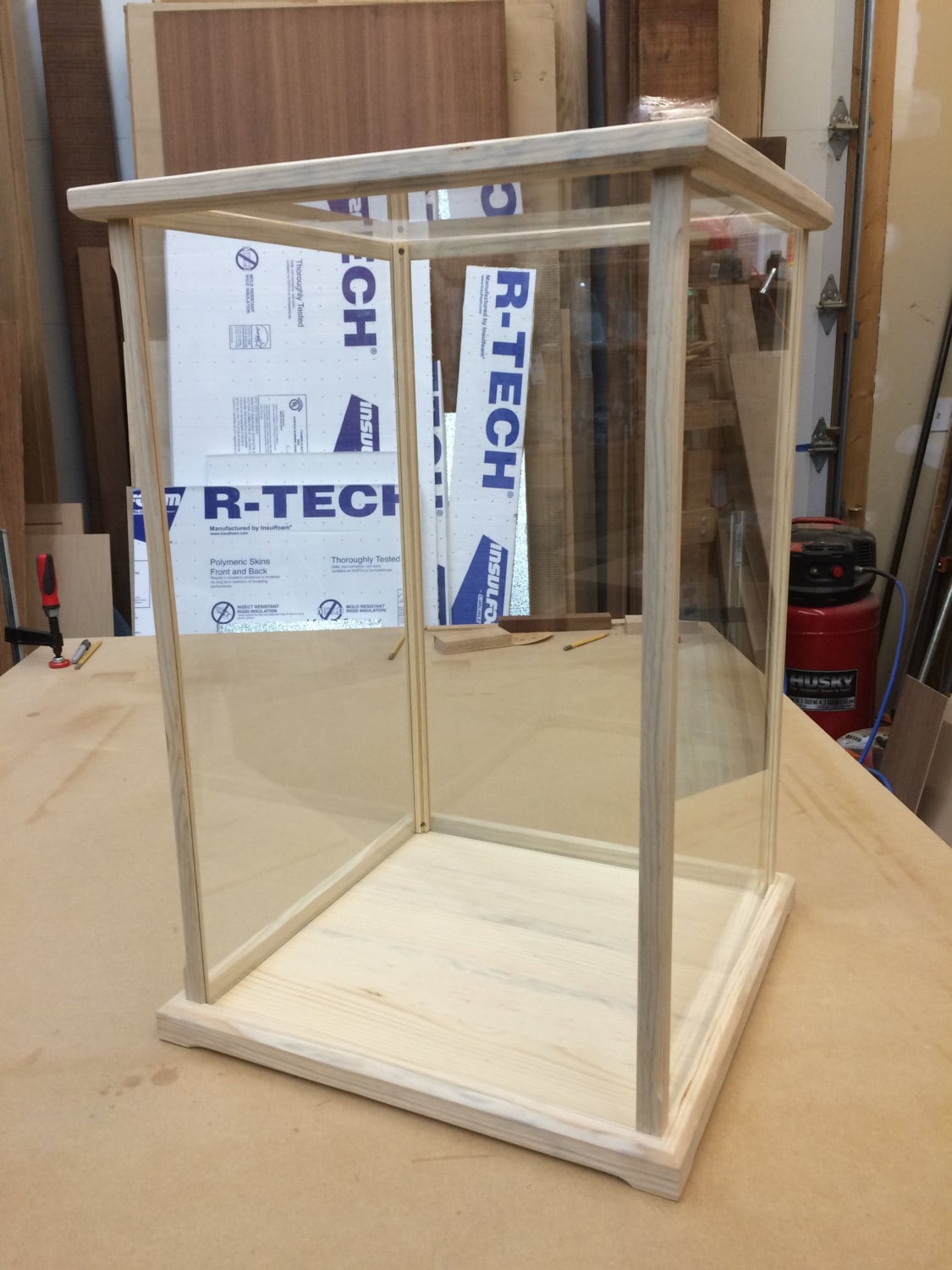 Wood glass doll display cases deals