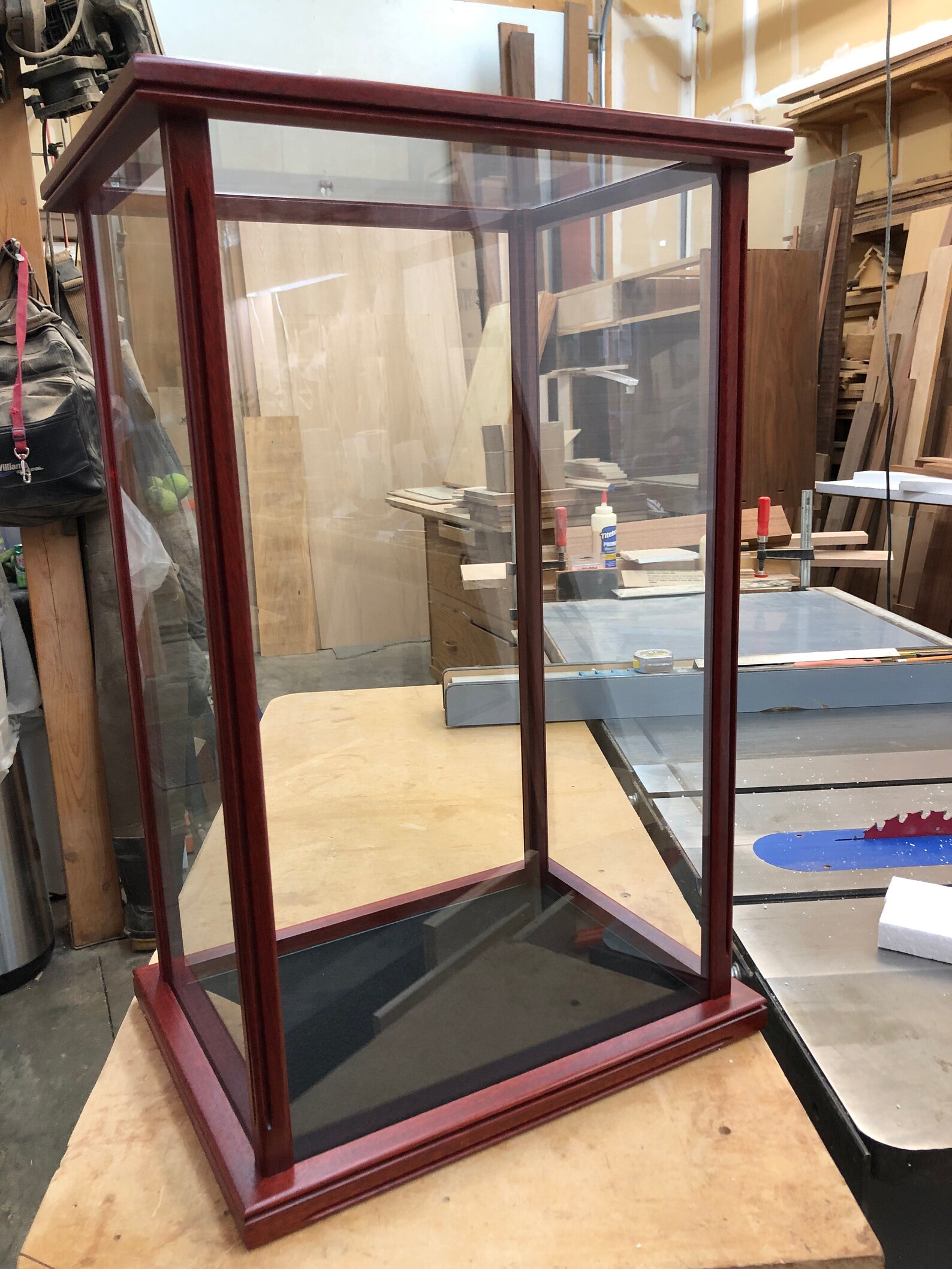 Wood and Glass Display Case for Statues, Dolls, Hierlooms, Vases