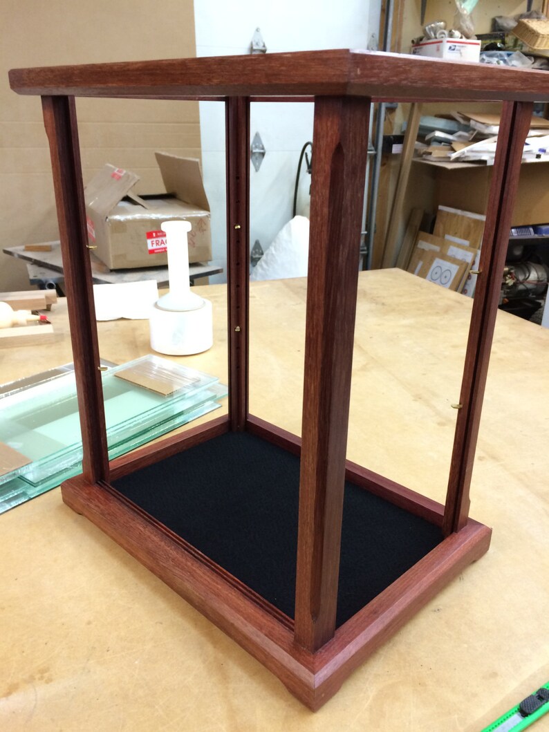 Wood and Glass Display Case for Miniatures Models Crystal Etsy