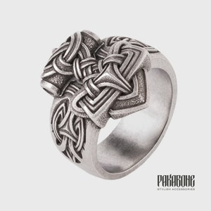 Bague viking, marteau de Thor, style nordique, bijoux vikings pour hommes et femmes, art 001-459