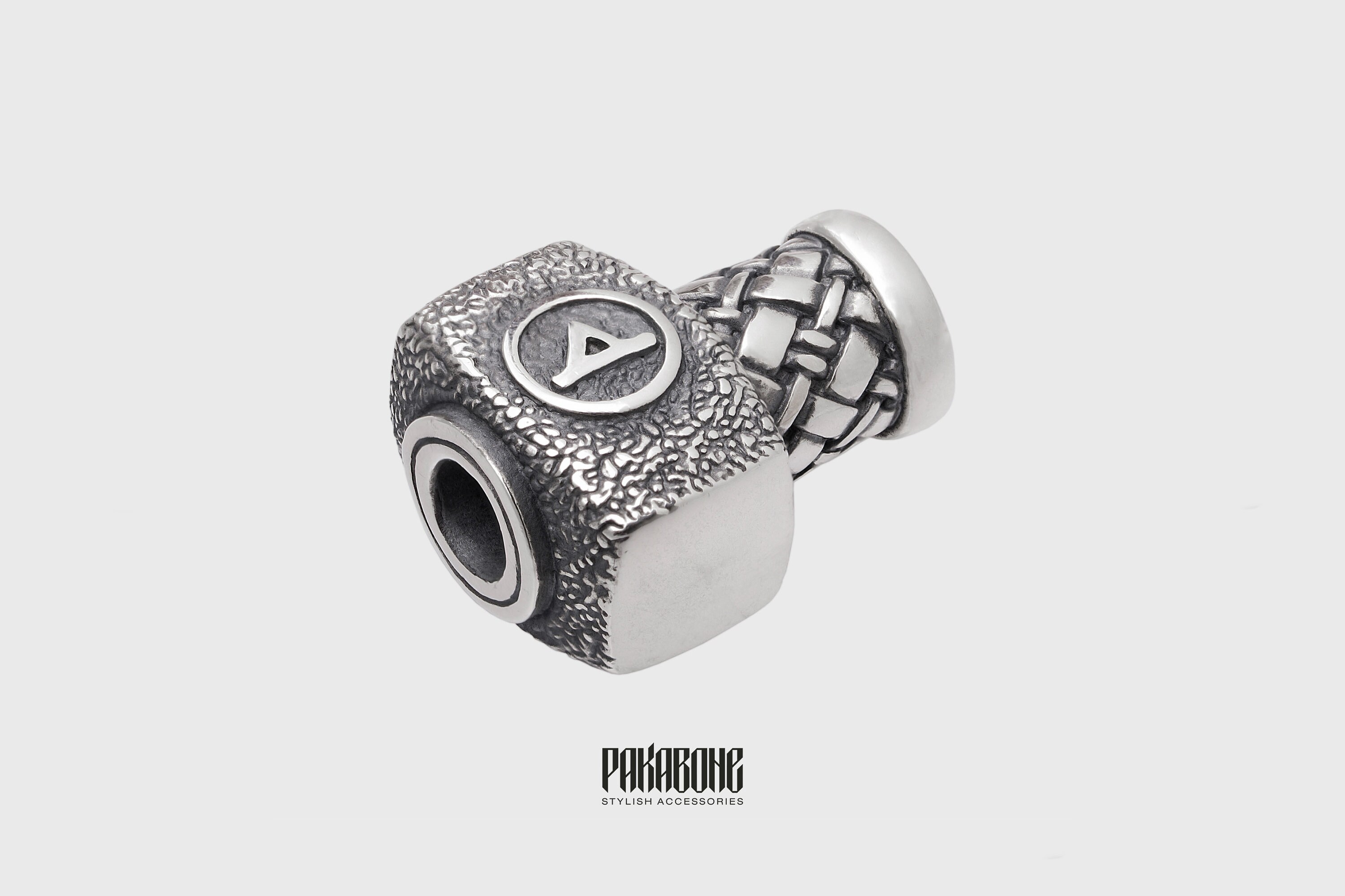 KINGWHYTE Collana Martello Di Thor Mjolnir In Argento 925 – Ciondolo Vichingo Con Rune, Gioiello Di Protezione Per Uomo E Donna, Regalo Originale