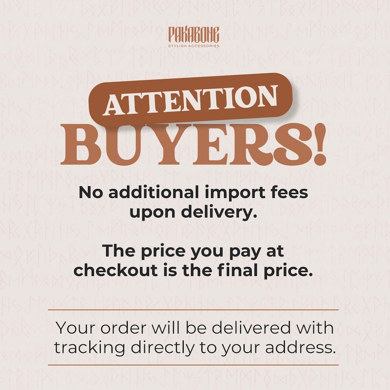 a message that reads "ATTENTION BUYERS! No additional import fees upon delivery. The price you pay at checkout is the final price. Your order will be delivered with tracking directly to your address."