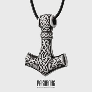 Mjolnir Pendant Size Large - Thor&#39;s Hammer Pendant - Necklace Mjolnir - Viking Jewelry - Norse Viking Pendant - Nordic necklace - 000-735