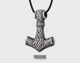 Mjolnir Pendant Size Large, Thor's Hammer Pendant, Viking Jewelry, Norse Viking Pendant, Nordic necklace, Scandinavian Mjolnir talisman
