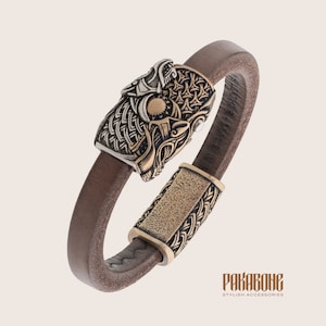 Wikinger Armreif mit Wölfen Skoll und Hati nordischer Armreif Geschenk für Männer und Frauen Pagan Schmuck Nordischer Schmuck für Sie und Ihn 01-173