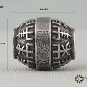 Vegvisir Bead For Viking Bracelet or Pendant - Create Yourself Unique Viking Wristband or Necklace - Viking Norse Jewelry art 000-969
