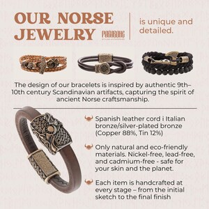 Viking Axe Bracelet Set, Perun Axe Lava Stone Bracelets, Norse Warrior Jewelry, Yule Gift for Him image 4