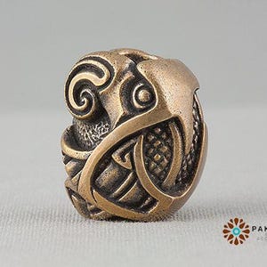 Huginn & Muninn Bronze Bead For Viking Bracelet  - Create Yourself Unique a Viking Bracelet 000-957
