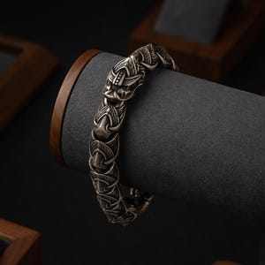 Viking Bracelet Jormungandr Dragon Ouroboros Midgard Serpent Norse Armband Gift For Men and Women Nordic Scandinavian Pagan Jewelry  001-592