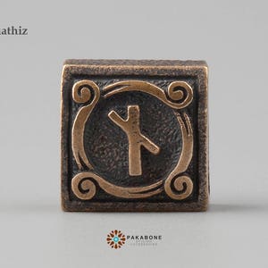 Naudiz Nautith Bronze Charm For Viking Bracelet Midgard - Create Yourself Unique a Viking Bracelet Midgard 001-111