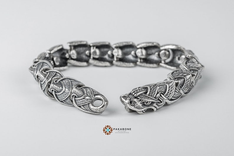Viking Bracelet Jormungandr Wristband Ouroboros Norse Armband | Etsy