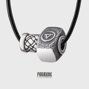 Mjolnir Necklace - Thor&#39;s Hammer Pendant - Nordic Necklace - Norse Viking Pendant - Viking Jewelry for Men Women  000-926