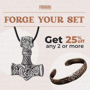 Viking Axe Bracelet Set, Perun Axe Lava Stone Bracelets, Norse Warrior Jewelry, Yule Gift for Him image 3