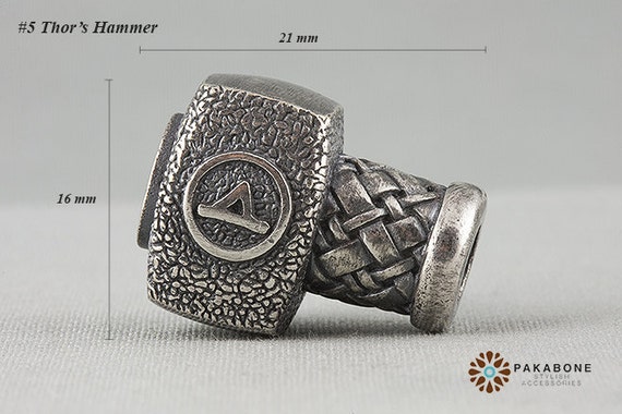 Thor's Hammer Bead For Viking Bracelet or Pendant - Create Yourself Unique Viking Wristband or Necklace - Viking Norse Jewelry art 000-964