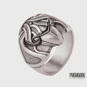 Viking Ring Odin's Raven - Crow Ring Norse Style - Viking Jewelry for Men Women art 001-221 image 1