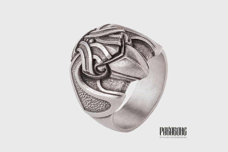 Viking Ring Odin's Raven - Crow Ring Norse Style - Viking Jewelry for Men Women art 001-221 image 1