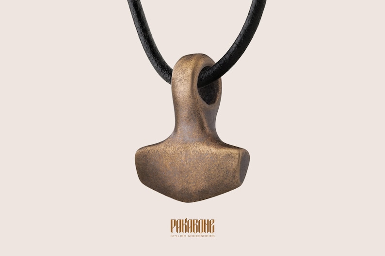 Mjölnir Anhänger - Wikinger Schmuck - Thors Hammer Halskette - Nordischer Schmuck - Mjölnir Anhänger für Männer Frauen - 000-833 Bild 1