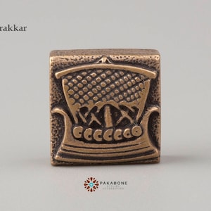 Viking Ship Drakkar Bronze Charm For Viking Bracelet Midgard - Create Yourself Unique a Viking Bracelet Midgard 000-860