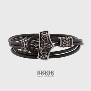 Wikinger-Armband mit Thors Hammer Geschenk für Männer und Frauen Schutz Mjölnir Armband für Sie und Ihn Wikinger Schmuck 001-656