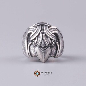 Viking Ring Odin's Raven - Crow Ring Norse Style - Viking Jewelry for Men Women art 001-221 image 2