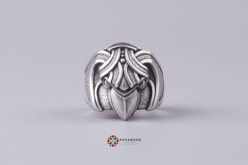 Viking Ring Odin's Raven - Crow Ring Norse Style - Viking Jewelry for Men Women art 001-221 image 2