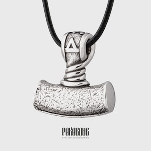 Thor&#39;s Hammer Pendant Mjollnir Mjolnir Mjölnir Viking Scandinavian Jewelry Pendant Sterling Silver 925 art. 001-032