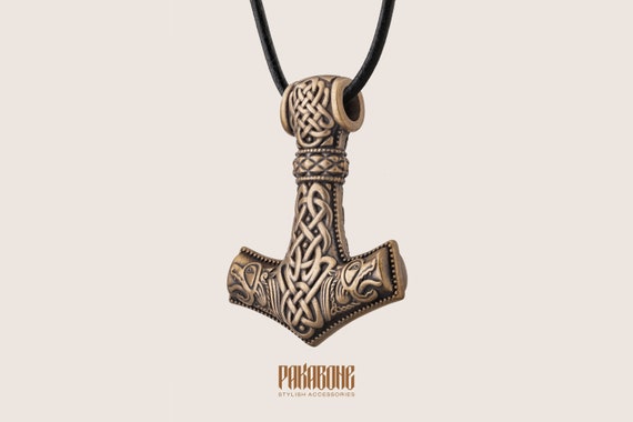 URONE Wikinger Thor Hammer Anhänger – Sterling Silber Halskette Mit Keltischem Knoten