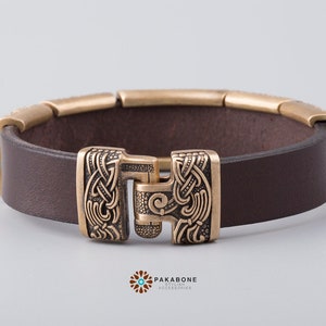 Viking Bracelet Mammen Style With Bronze Charms: Hugin Vegvisir ...