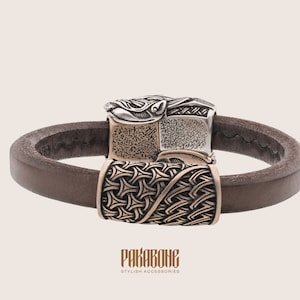 Egyptian Eye Of Horus Bracelet - Viking Gothic Leather Wristband With Stainless Steel Talisman For Men & Women - View #7