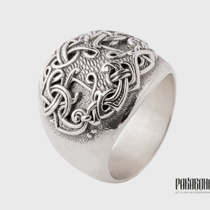 Viking Ring Yggdrasil Ash Tree World Tree Norse Mythology Viking Jewelry Silver 925 Norse Ring for Men Women art 001-477