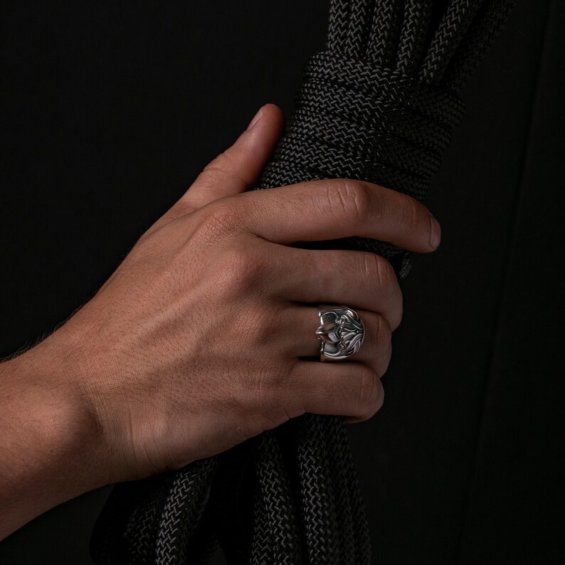 Viking Ring Odin's Raven - Crow Ring Norse Style - Viking Jewelry for Men Women art 001-221 image 3