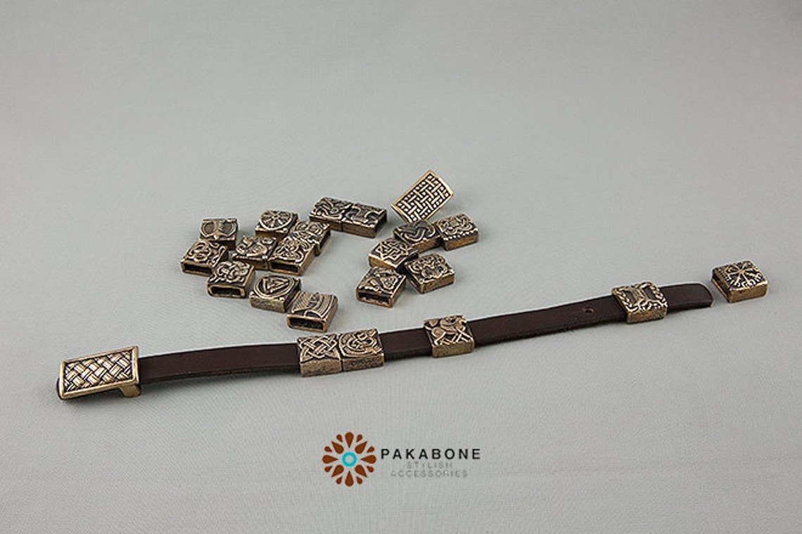 Picture of Scandinavian Pattern Bronze Charm for Viking Bracelet Midgard - Etsy