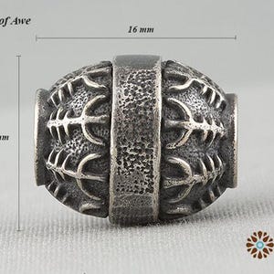 Helm of Awe Bead For Viking Bracelet or Pendant  - Create Yourself Unique a Viking Wristband or Necklace - Viking Norse Jewelry art 000-966